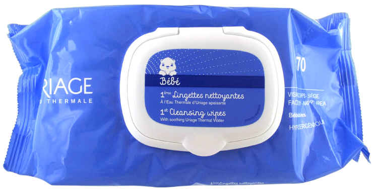 Uriage bébé 1ères lingettes nettoyantes 70 lingettes