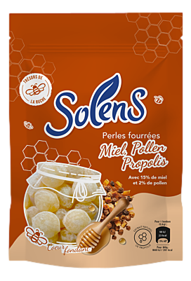 SOLENS SUCRES CUITS perle fourrée miel pollen propolis   100g